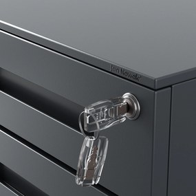 Kontenerek pod biurko KATE 390 x 600 x 500 mm, antracytowy