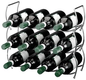 Metalowy stojak na wino - 3 sztuki w komplecie