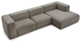 Szarobrązowy narożnik z materiału bouclé (prawostronny) Zephyr – Bobochic Paris