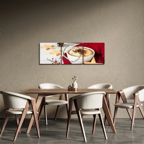 Obraz - Cappuccino (z zegarem) (90x30 cm)