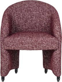 Bordowe tapicerowane krzesło biurowe Cordo – WOOOD