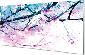 Szklany Panel Gałęzie Drzewa na tle Nieba