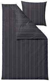 Antracytowa adamaszkowa pościel jednoosobowa 140x200 cm Noble – Södahl