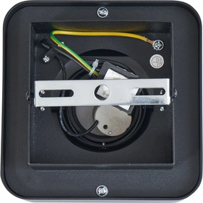 Zaokrąglony reflektor natynkowy czarny, obrotowy i przechylany - Dox