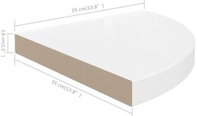 Biała w połysku półka ścienna W1-K38
