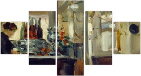 Obraz - Style of Edouard Manet, Bon Bock Cafe, reprodukcje (125x70 cm)