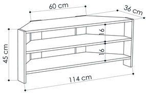 Stolik TV Thales Corner Oak