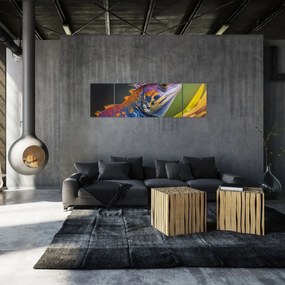 Obraz - Kolorowy legwan (170x50 cm)