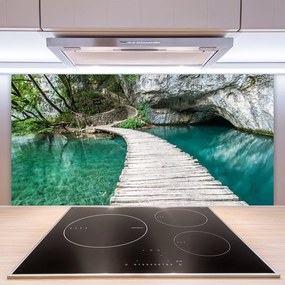 Panel Szklany Most nad Cichym Jeziorem