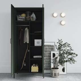 Szafa na ubrania metalowa butelkowa zieleń FLAVIO