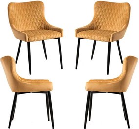 Zestaw 4 krzese Sanda Velvet