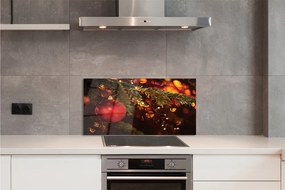 Szklany Panel Lśniąca Bombka Choinkowa