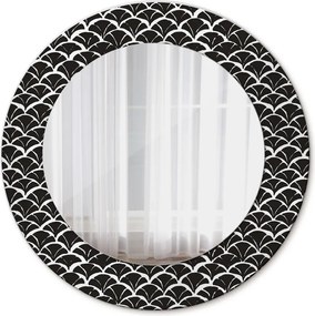 Lustro z nadrukiem okrągłe Orientalne łuski