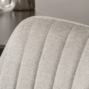 Zestaw Stół Prostokątny Rozkładany VICTOR 160-240 cm Czarny Marmur i 4 Krzesła Tapicerowane MALAGA Szare