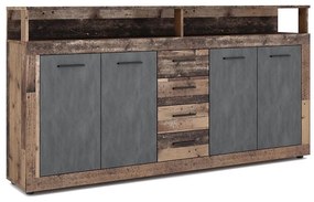 Komoda RUNA ciemny brąz/antracyt