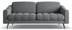 Szara aksamitna sofa 202 cm Nalu – Makamii