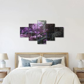 Obraz fioletowego ogrodu (125x70 cm)