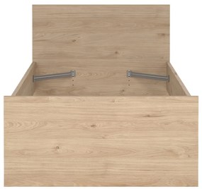 Łóżko jednoosobowe w dekorze dębu 90x190 cm Naia – Tvilum