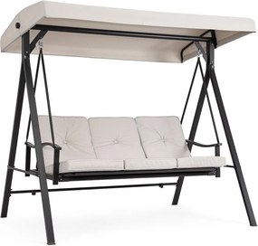 Antracytowo-beżowa metalowa huśtawka ogrodowa Taurus – Bizzotto