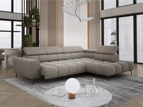 Narożnik PLAZA L Prawostronny z elektryczną regulacją siedziska w tkaninie APHRODITE 04 WERSAL
