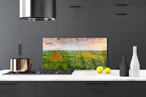 Panel Szklany do Kuchni Egzotyczna Gęstwina Dżungli