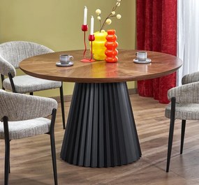 Okrągły stół w kolorze orzechowym Hevelius Halmar