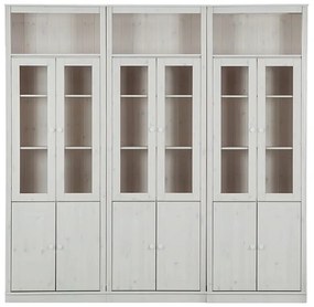 Biała witryna z litego drewna sosnowego 518x223 cm Anita – Støraa