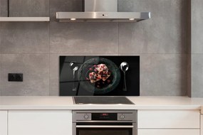 Szklany Panel Gofrowe Serca z Lodami