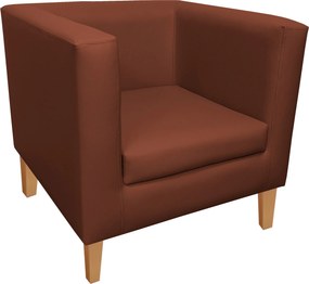 Fotel Monaco tkanina Eko-skóra : Kolor nogi - Drewno, Kolor tkaniny - EKO-SKÓRA - 3D, Wysokość nogi - 20 cm