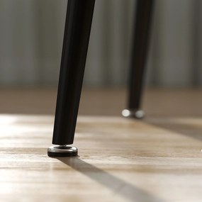 HOMCOM Stół jadalny dla 4 osób, 110 cm Nordycki prostokątny stół kuchenny ze stalowymi nogami do salonu i jadalni, dąb | Aosom PL