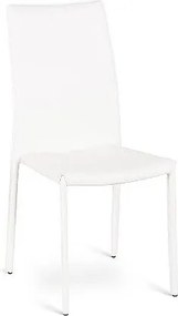 Kitty - białe krzesło ze sztucznej skóry, 4 szt.
