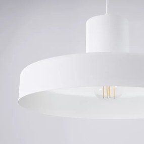 Biała loftowa lampa wisząca z okrągłym kloszem A8-Z78