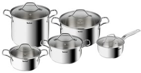 Zestaw garnków ze stali nierdzewnej 10 el. Intuition – Tefal