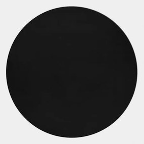 Dywan pluszowy Pouffy czarny koło 160 cm x 160 cm