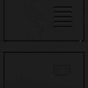 Szafka socjalna ubraniowa BHP czarna: 6-drzwiowa IGOR, 900 x 1850 x 450 mm