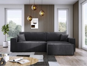 Narożnik POSO XL Prawostronny zestaw z poduszkami wolnostojący tkanina POSO 34 WERSAL