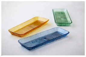 Niebieski szklany półmisek 14x38 cm Kusintha – Bitz
