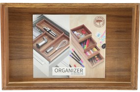 Drewniany organizer na biurko HEDO do szuflady, 23,5 x 15 x 5 cm
