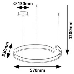 Rabalux 72114 wiszący żyrandol LED Silnora 35W, czarny