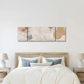 Obraz - Balony nad miastem, ciepłe odcienie (170x50 cm)