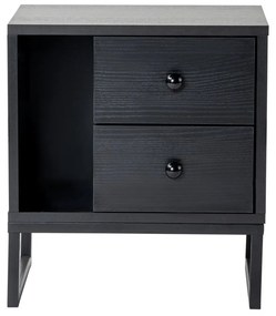 Stolik nocny Glimmer Wood Black