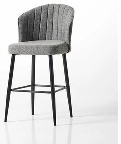 Zestaw krzeseł barowych Rubi Grey and Black, 4szt., 4 szt.