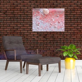 Obraz - Nadmorska atmosfera w różowych odcieniach (70x50 cm)