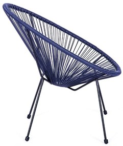 Niebieski metalowy/plastikowy fotel ogrodowy Avocado Comfort – Bonami Selection