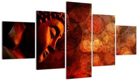 Obraz - Budda w odcieniach czerwieni (125x70 cm)
