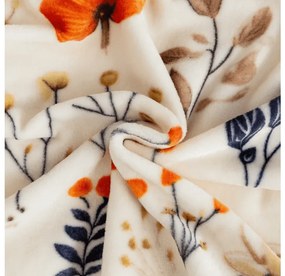 Mikropluszowy koc PAPAVA, kremowy Rozmiar: 200 x 220 cm