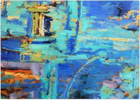 Obraz - Abstrakcyjny obraz olejny (70x50 cm)