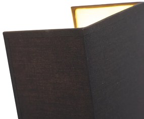Nowoczesna lampa ścienna czarna i złota - Vete Nowoczesny Oswietlenie wewnetrzne
