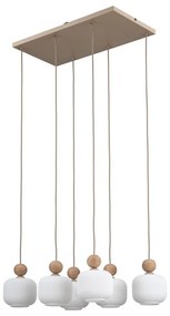 Żyrandol na lince BALLO 6xE14/10W/230V beżowy