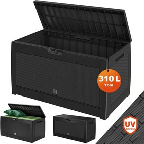 Skrzynia do przechowywania RATO, 310L, 119x48x60cm, antracytowa Prosperplast